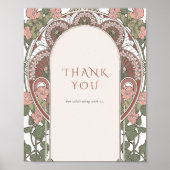 Art Nouveau Bewerkbare kleuren  teken Poster (Voorkant)