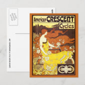  Art Nouveau Bicycle Ad Briefkaart (Voorkant / Achterkant)