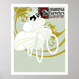 Art Nouveau Bicycle Ad door Will Bradley Poster
