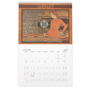 Art Nouveau Bicycle Agenda 2014  Kalender