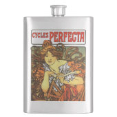 Art Nouveau Bicycle Mucha Art Flacon (Voorkant)