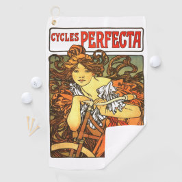 Art Nouveau Bicycle Mucha Art Golfhanddoek
