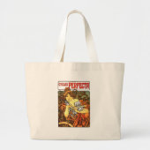 Art Nouveau Bicycle Mucha Art Grote Tote Bag (Voorkant)