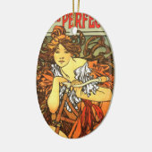 Art Nouveau Bicycle Mucha Art Keramisch Ornament (Links)