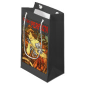 Art Nouveau Bicycle Mucha Art Klein Cadeauzakje (Voorkant Gekanteld)