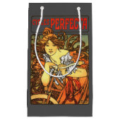 Art Nouveau Bicycle Mucha Art Klein Cadeauzakje (Voorkant)