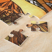 Art Nouveau Bicycle Mucha Art Legpuzzel (Zijkant)