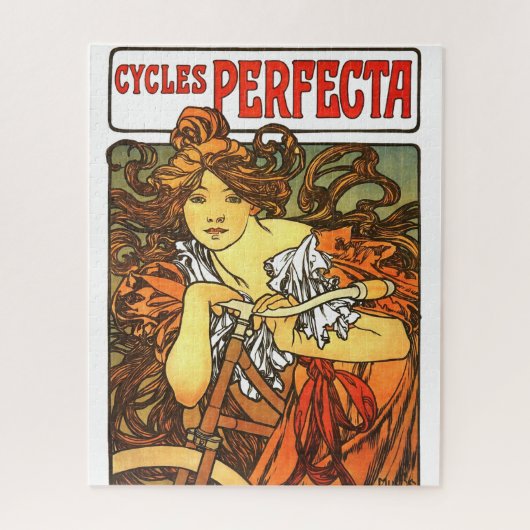 Art Nouveau Bicycle Mucha Art Legpuzzel (Verticaal)