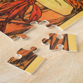 Art Nouveau Bicycle Mucha Art Legpuzzel (Zijkant)