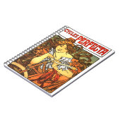 Art Nouveau Bicycle Mucha Art Notitieboek (Linkerzijde)