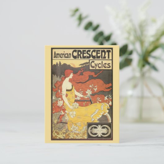  art nouveau Bicycles en Briefkaart (Staand voorkant)