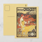 art nouveau Bicycles en Briefkaart (Voorkant / Achterkant)