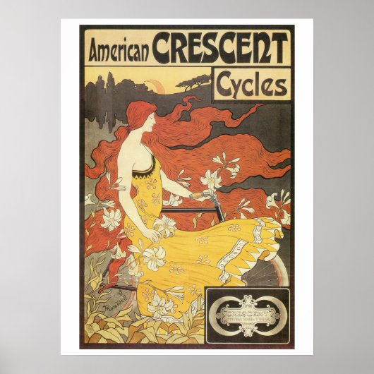  art nouveau Bicycles en Poster (Voorkant)