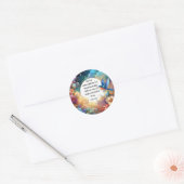 Art Nouveau Bijbel Verse Bloemen Pasen Ronde Sticker (Envelop)