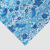 Art Nouveau Bird and Flower Tapestry, Blue & White Tissuepapier (Detail)