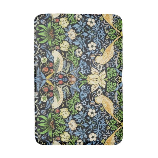 Art Nouveau Bird and Flower Tapestry Pattern Badmat (Voorkant Verticaal)