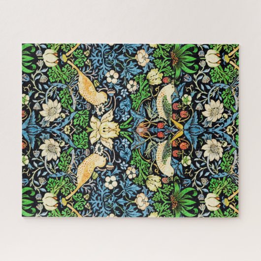 Art Nouveau Bird and Flower Tapestry Pattern Legpuzzel (Horizontaal)