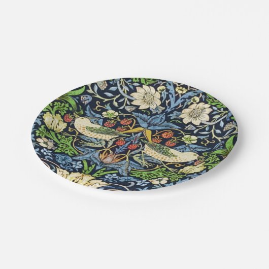 Art Nouveau Bird and Flower Tapestry Pattern Papieren Bordje (Gekanteld)