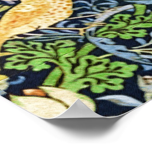 Art Nouveau Bird and Flower Tapestry Pattern Poster (Hoek)