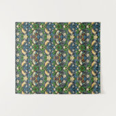 Art Nouveau Bird and Flower Tapestry Pattern Wandkleed (Voorkant (horizontaal))