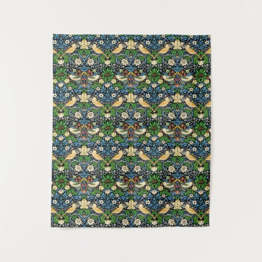 Art Nouveau Bird and Flower Tapestry Pattern Wandkleed (Voorkant)