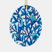 Art Nouveau Bird and Pomegranate, Cobalt Blue Keramisch Ornament (Rechts)