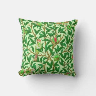Art Nouveau Bird and Pomegranate, Lime Green Buitenkussen