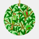 Art Nouveau Bird and Pomegranate, Lime Green Keramisch Ornament (Voorkant)