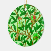 Art Nouveau Bird and Pomegranate, Lime Green Keramisch Ornament (Links)