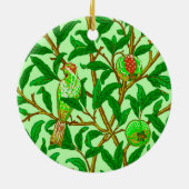Art Nouveau Bird and Pomegranate, Lime Green Keramisch Ornament (Achterkant)