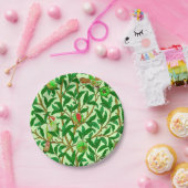 Art Nouveau Bird and Pomegranate, Lime Green Papieren Bordje (Feest)