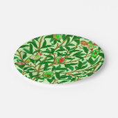 Art Nouveau Bird and Pomegranate, Lime Green Papieren Bordje (Gekanteld)