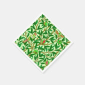 Art Nouveau Bird and Pomegranate, Lime Green Servetten (Hoek)