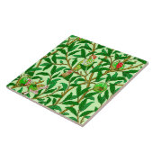 Art Nouveau Bird and Pomegranate, Lime Green Tegeltje (Zijkant)