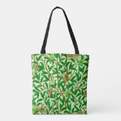 Art Nouveau Bird and Pomegranate, Lime Green Tote Bag (Achterkant)
