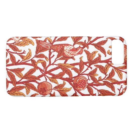 Art Nouveau Bird and Pomegranate, Mandarijns Oranj Case-Mate iPhone Case (Achterkant (Horizontaal))