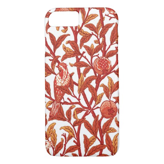 Art Nouveau Bird and Pomegranate, Mandarijns Oranj Case-Mate iPhone Case (Achterkant)