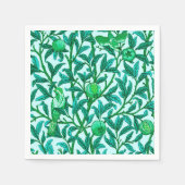 Art Nouveau Bird and Pomegranate, Turquoise Servet (Voorkant)