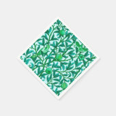 Art Nouveau Bird and Pomegranate, Turquoise Servet (Hoek)