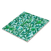 Art Nouveau Bird and Pomegranate, Turquoise Tegeltje (Zijkant)