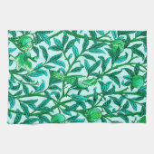 Art Nouveau Bird and Pomegranate, Turquoise Theedoek (Horizontaal)