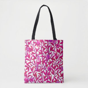 Art Nouveau Bird en Pomegranate, Fuchsia & Violet Tote Bag