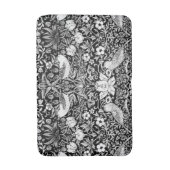 Art Nouveau Bird & Flower Tapestry, Black & White Badmat (Voorkant Verticaal)