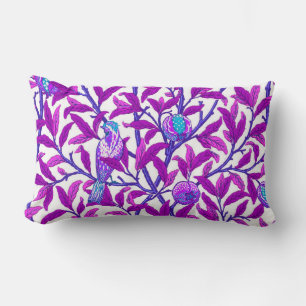 Art Nouveau Bird & Pomegranate, Amethyst Paars Kussen