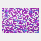 Art Nouveau Bird & Pomegranate, Amethyst Paars Theedoek (Horizontaal)