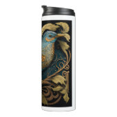 Art Nouveau Bird Thermal Tumbler Thermosbeker (Geroteerd rechts)