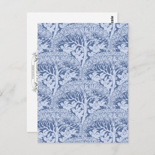 Art Nouveau Birds and Trees Pattern Briefkaart (Voorkant / Achterkant)