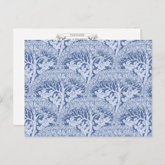 Art Nouveau Birds and Trees Pattern Briefkaart (Voorkant / Achterkant)