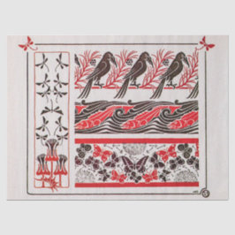 Art Nouveau  Birds beroemd gemaakt door Maurice Ve Tissuepapier