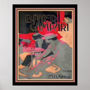 Art Nouveau "Bitter Campari door Adolfo Hohenstein Poster